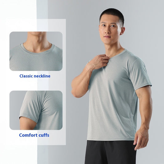 Men's Round Neck Loose Sports And Leisure Fitness T-shirt